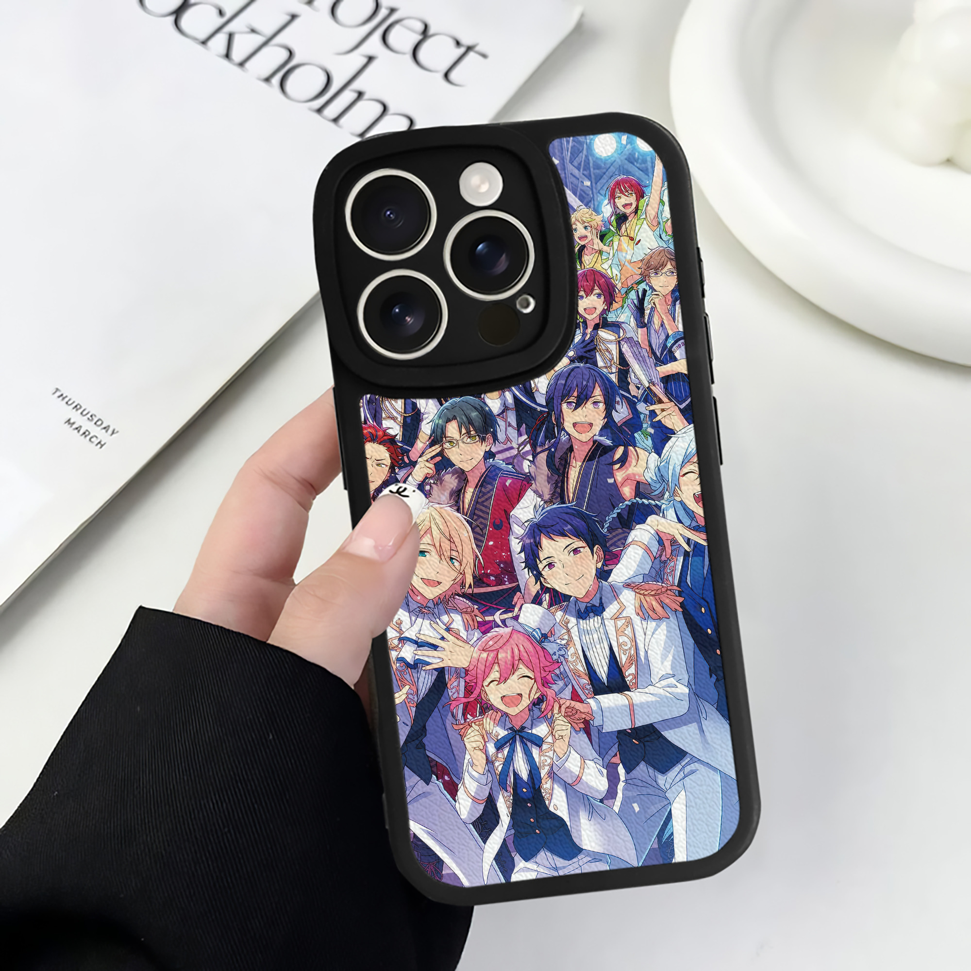 （画像用） あんさんぶるスターズ! Ensemble Stars 【iPhone 16シリーズ対応】シリコンスマホケース（レザー調） 材質：シリコン